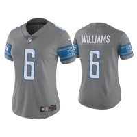 Women Detroit Lions #6 Color Rush Limited Tyrell Williams Steel Jersey