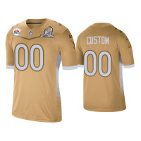 Men Detroit Lions #00 Custom 2021 NFC Pro Bowl Game Gold Jersey