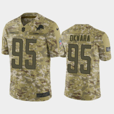 Men Detroit Lions #95 Romeo Okwara Nike Salute to Service Jersey - Camo