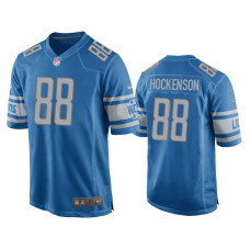 Men Detroit Lions #88 T.J. Hockenson Blue NFL Draft Game Jersey