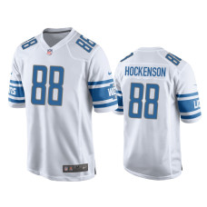 Men Detroit Lions #88 T.J. Hockenson White NFL Draft Game Jersey