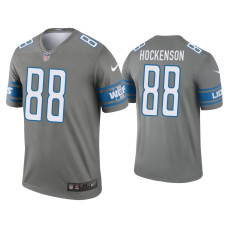 Men Detroit Lions #88 T.J. Hockenson Steel Legend Jersey