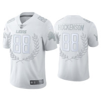 Men Detroit Lions #88 T.J. Hockenson White Vapor Limited Platinum Jersey