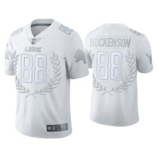 Men Detroit Lions #88 T.J. Hockenson White Vapor Limited Platinum Jersey