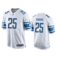 Men Detroit Lions #25 Will Harris White Game Jersey