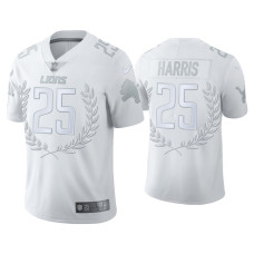 Men Detroit Lions #25 Will Harris White Vapor Limited Platinum Jersey